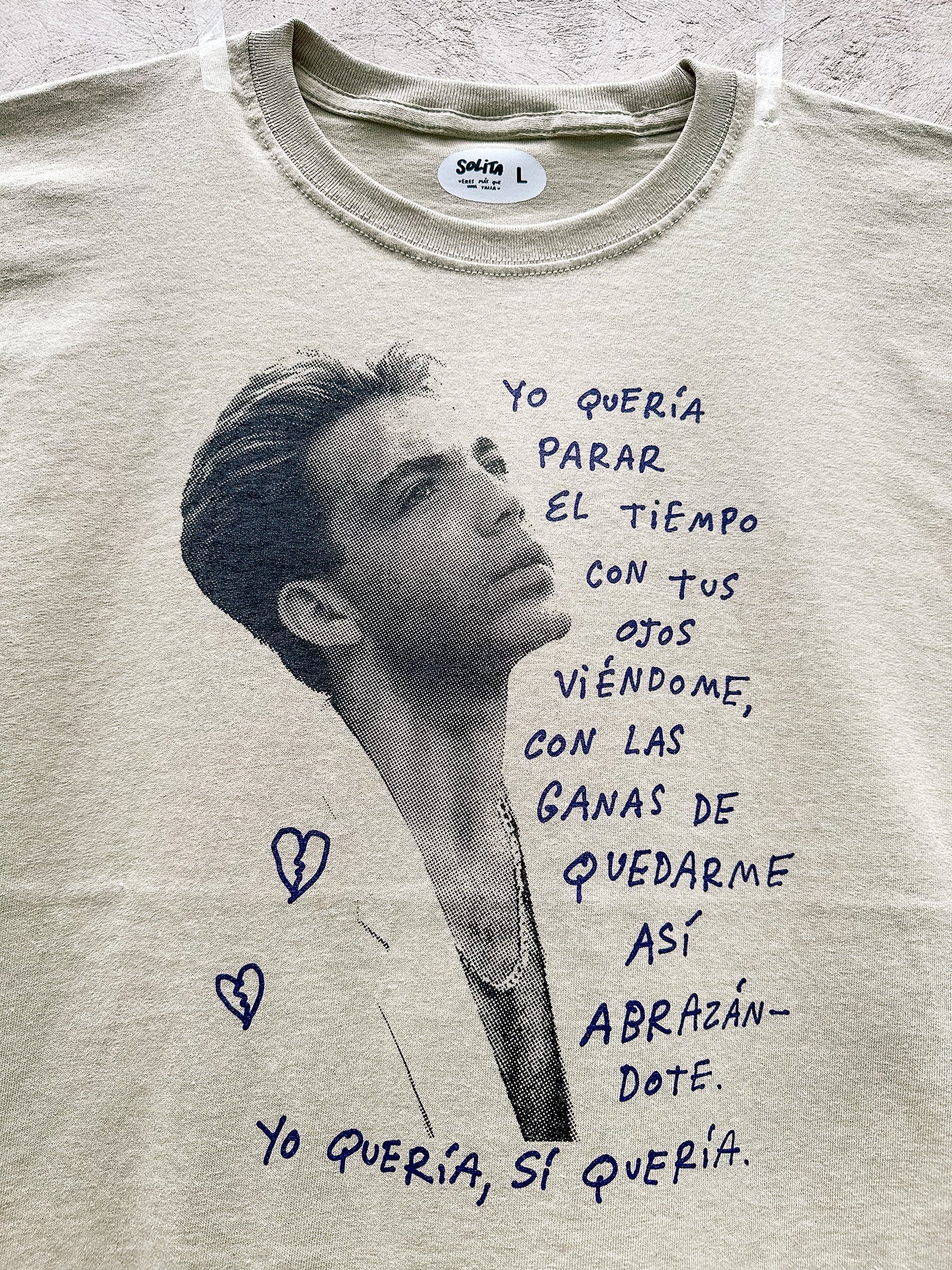yo quería t shirt beige