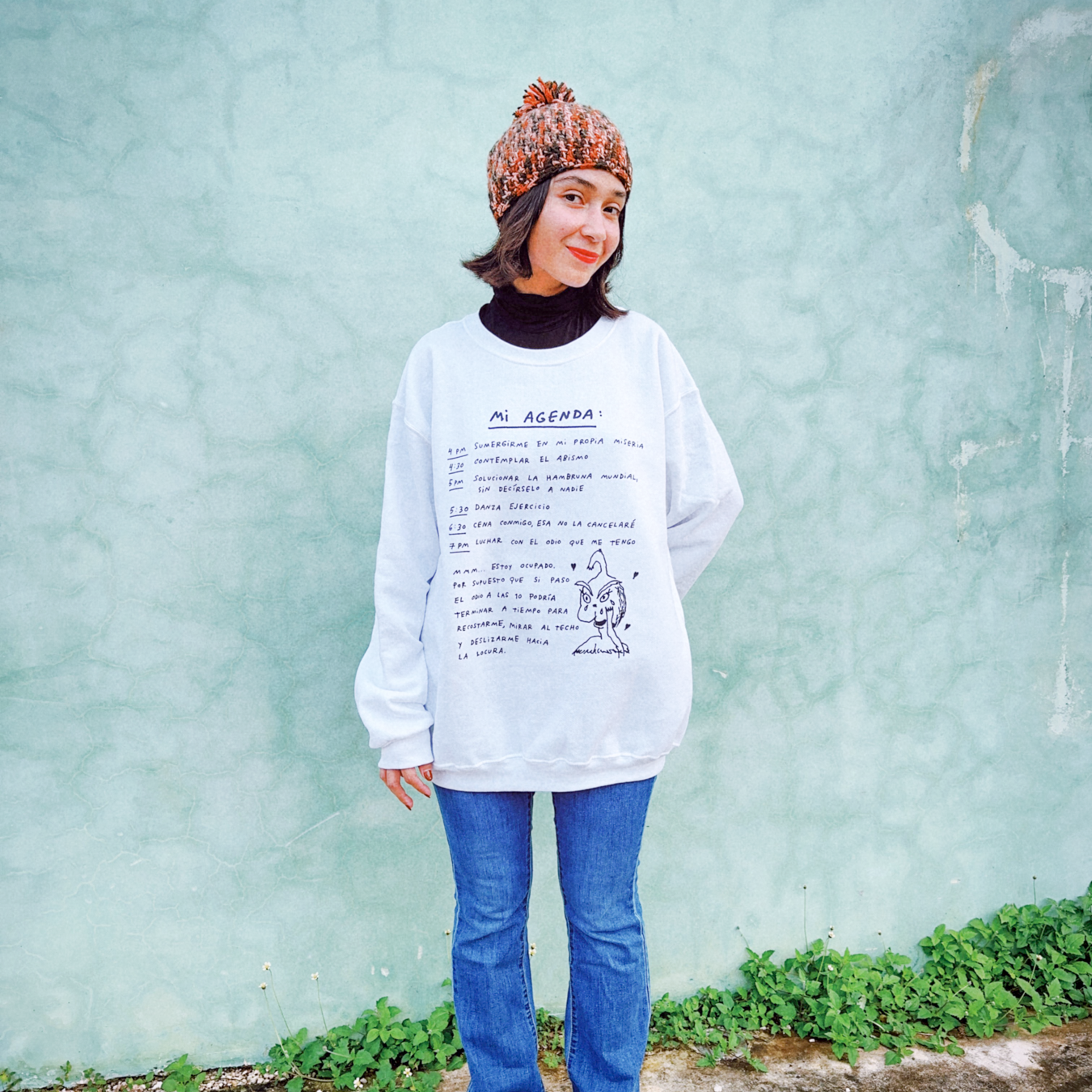 agenda grinch sudadera