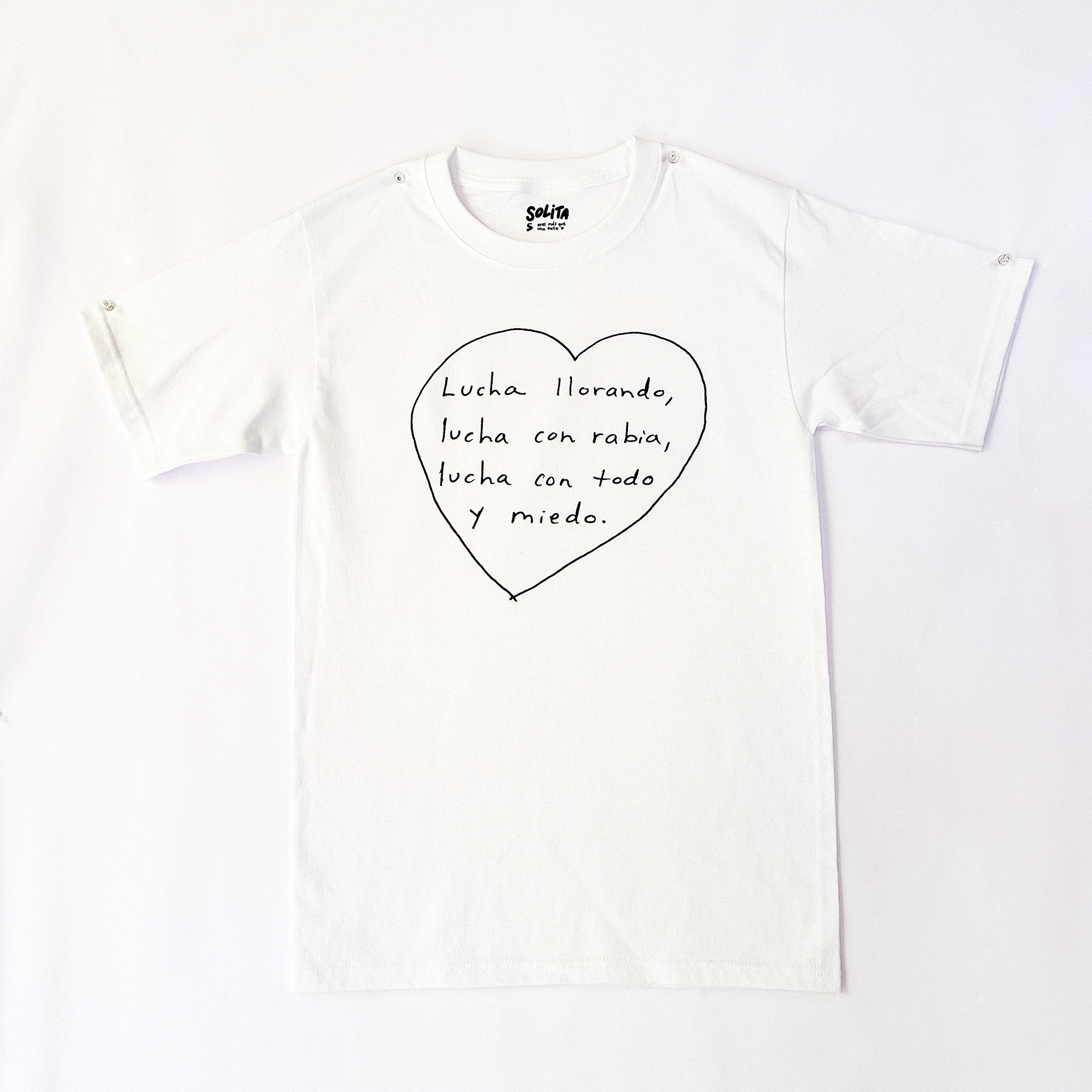 Lucha, T shirt blanca