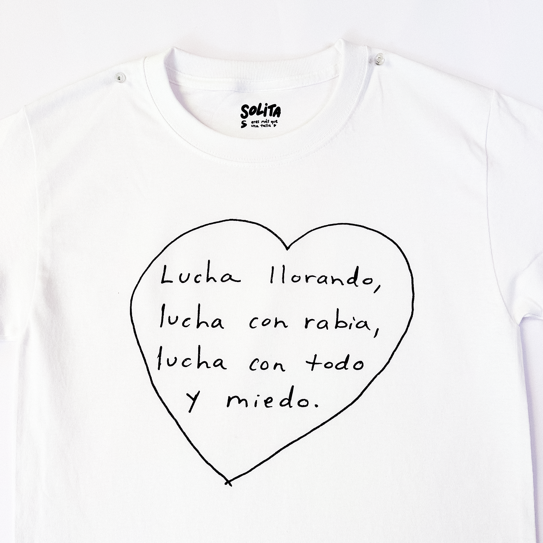 Lucha, T shirt blanca