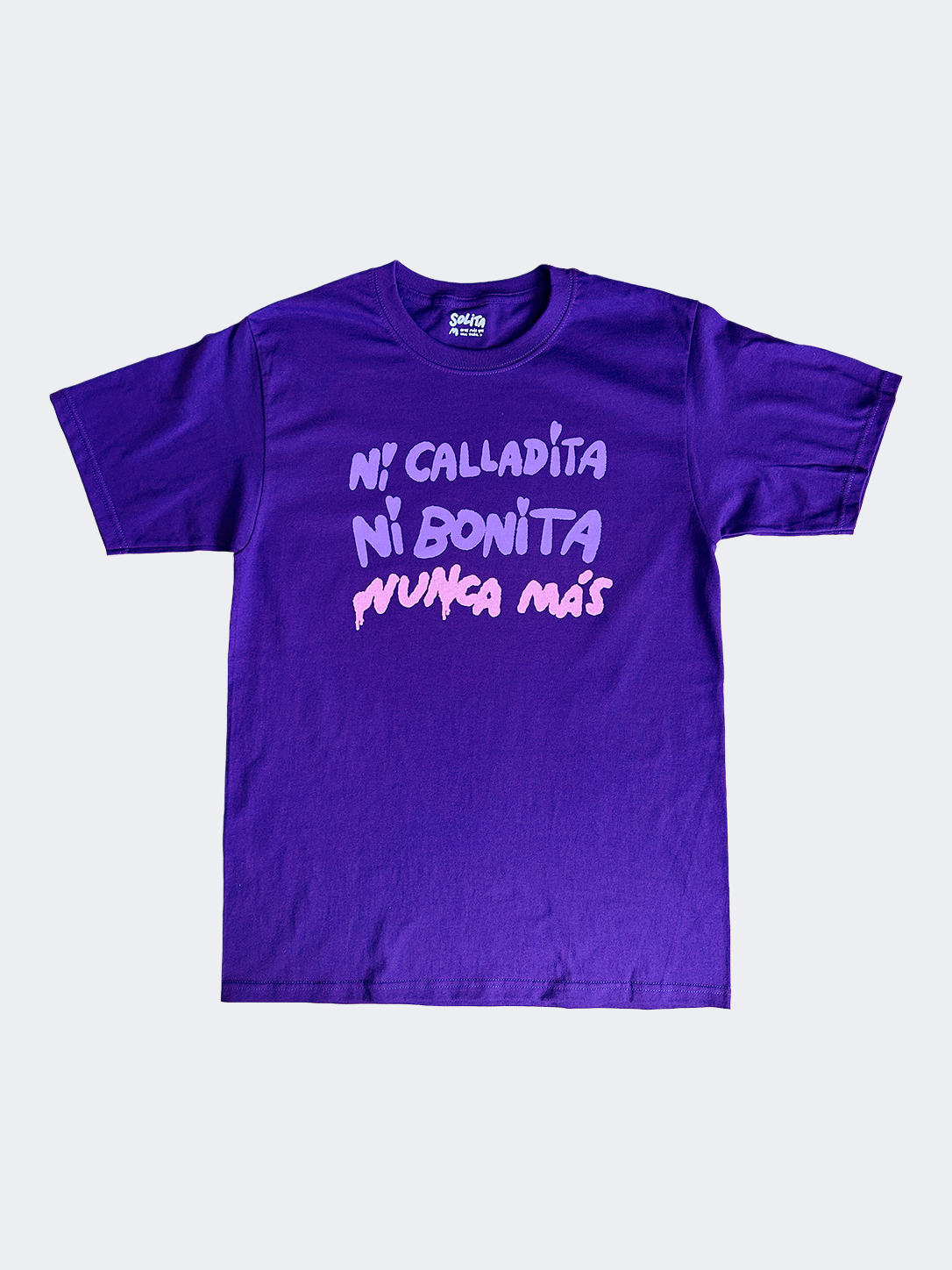 Ni calladita, T shirt morada