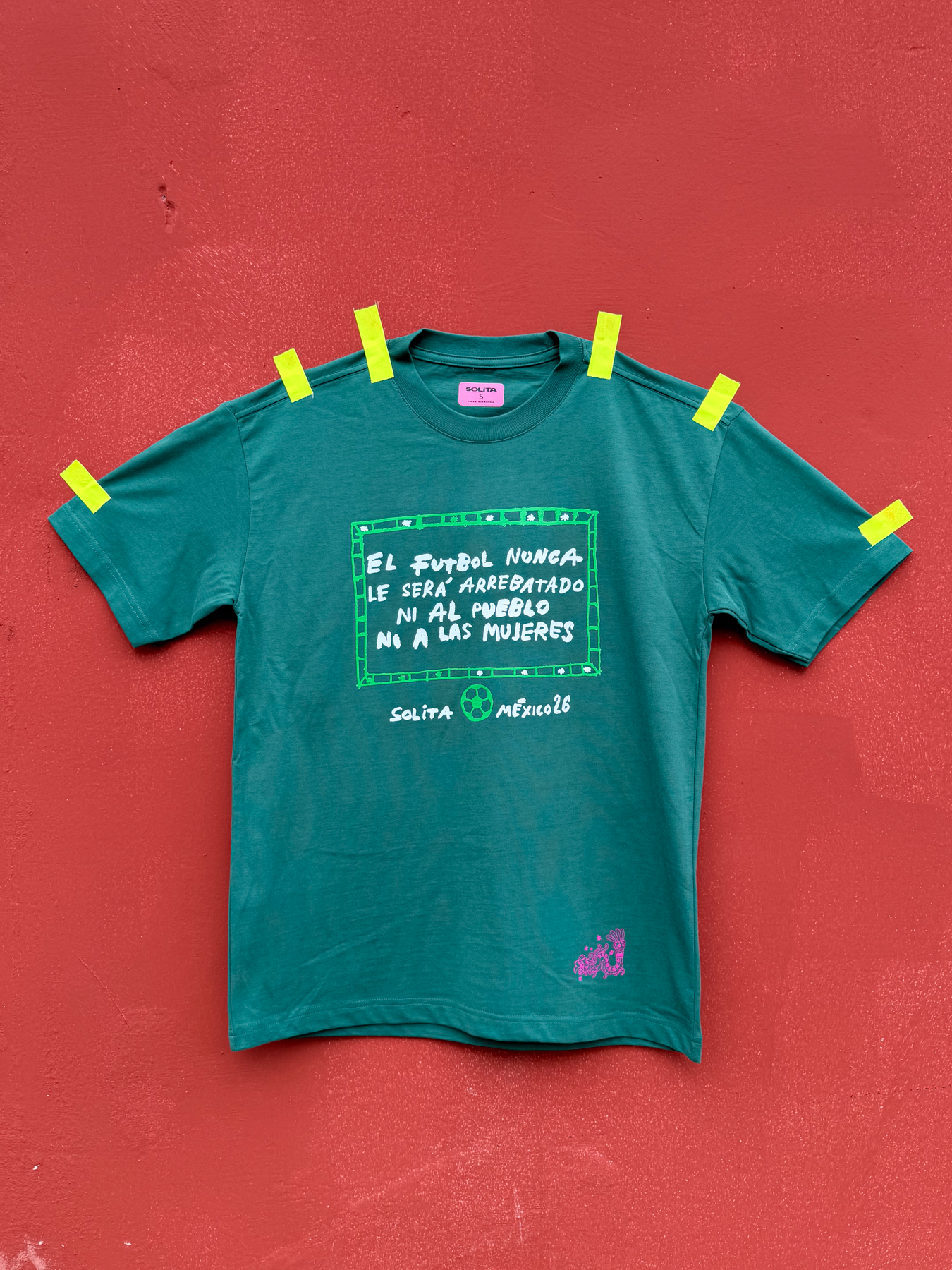 Futbol, t shirt oversize verde