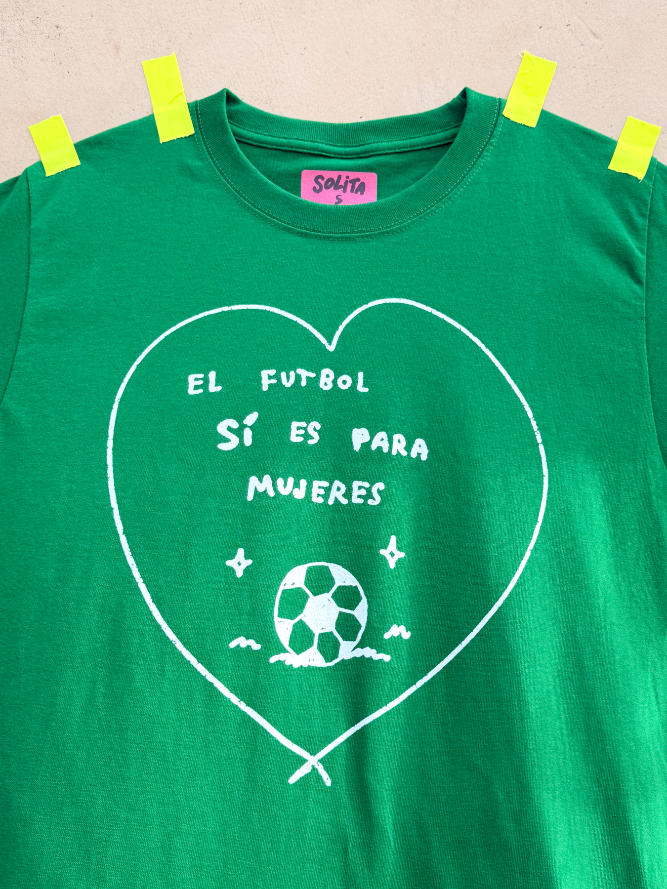 El futbol sí es para mujeres, t shirt verde