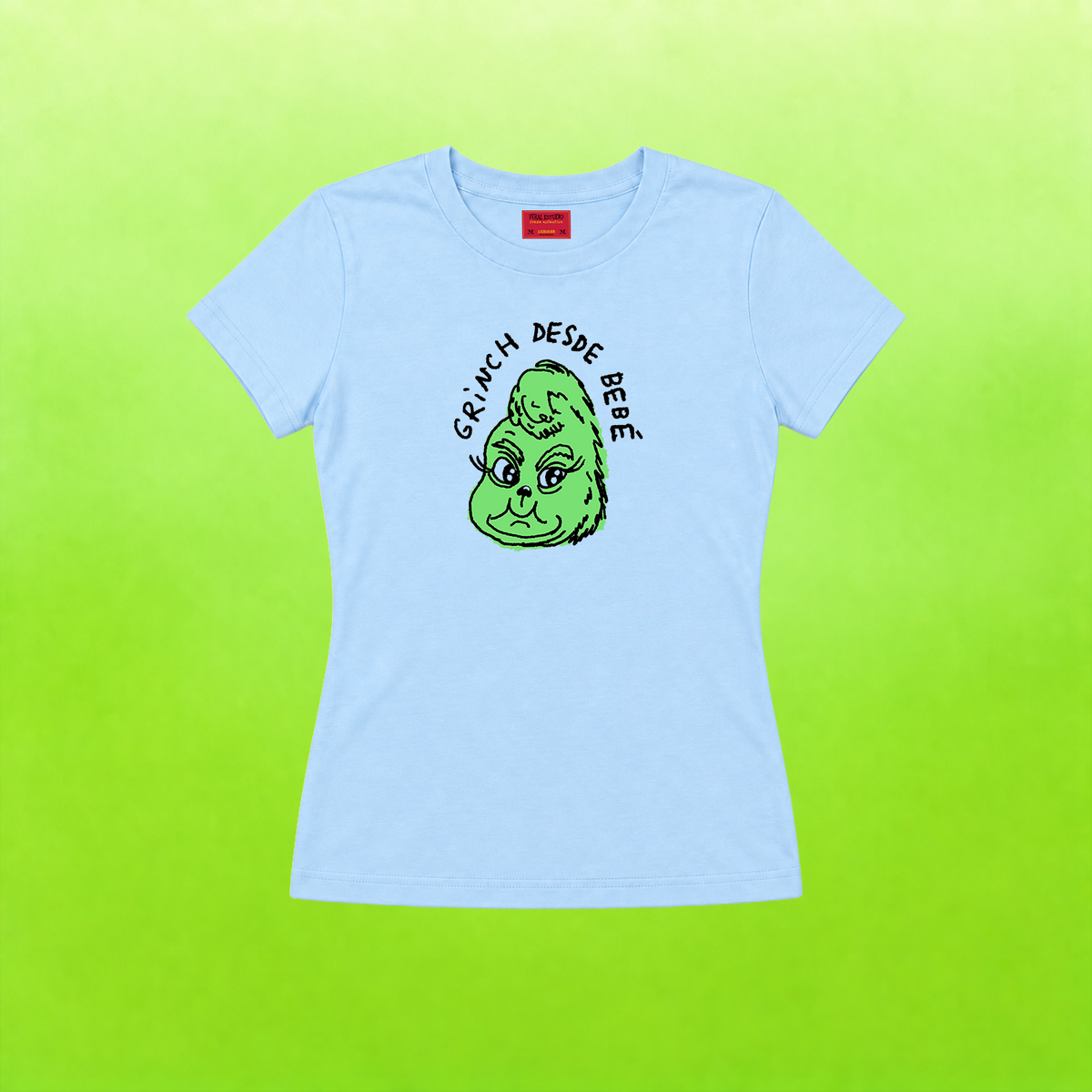 GRINCH DESDE BEBÉ, BABY TEE AZUL CIELO